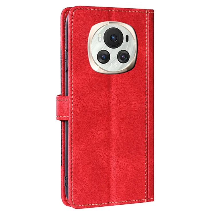 For Honor Magic6 5G Case Straw Hat Pattern Wallet Anti-fall Leather Phone Cover