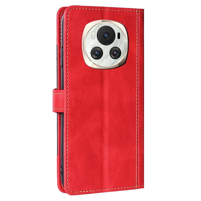 For Honor Magic6 5G Case Straw Hat Pattern Wallet Anti-fall Leather Phone Cover