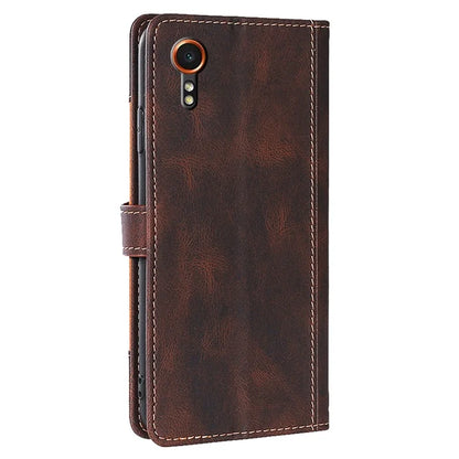 For Samsung Galaxy Xcover7 PU Leather Cover Stand Wallet Shockproof Phone Case