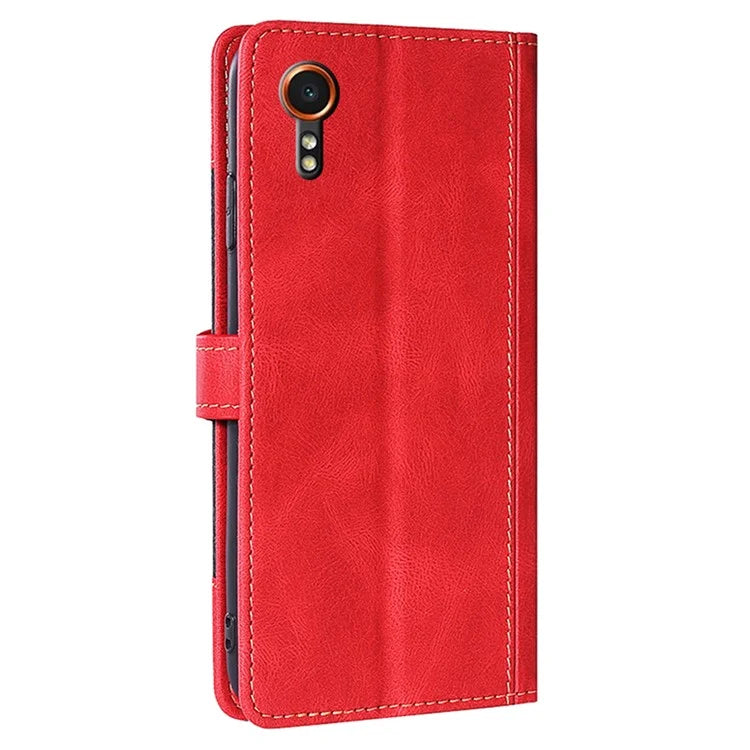 For Samsung Galaxy Xcover7 PU Leather Cover Stand Wallet Shockproof Phone Case