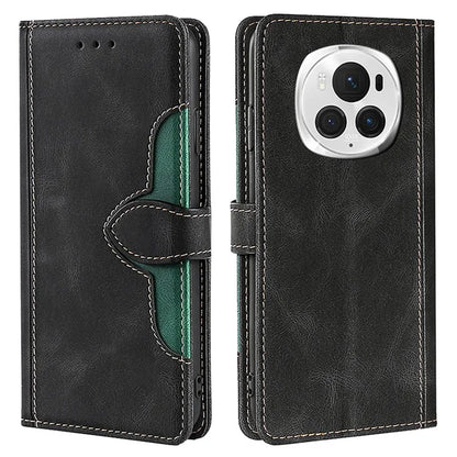 For Honor Magic6 Pro 5G Cell Phone Case Straw Hat Pattern Stand Wallet Leather Cover