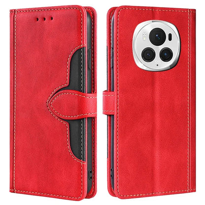 For Honor Magic6 Pro 5G Cell Phone Case Straw Hat Pattern Stand Wallet Leather Cover