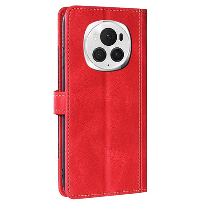 For Honor Magic6 Pro 5G Cell Phone Case Straw Hat Pattern Stand Wallet Leather Cover