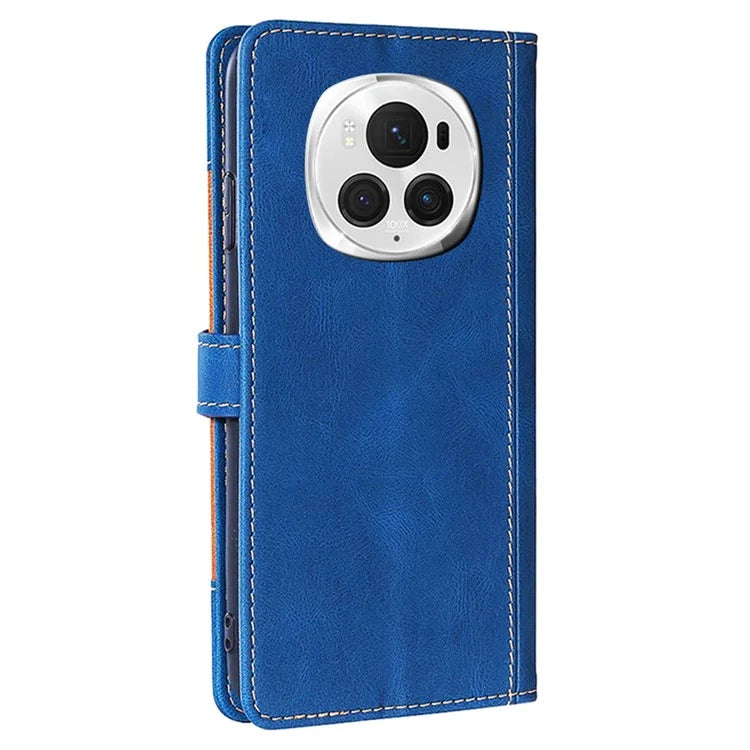 For Honor Magic6 Pro 5G Cell Phone Case Straw Hat Pattern Stand Wallet Leather Cover