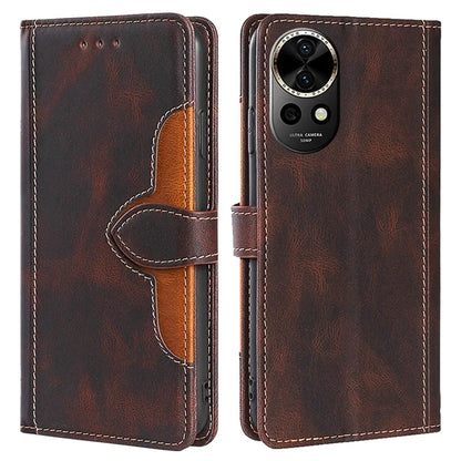 For Huawei nova 12 5G Wallet Case Straw Hat Pattern Stand Leather Phone Cover