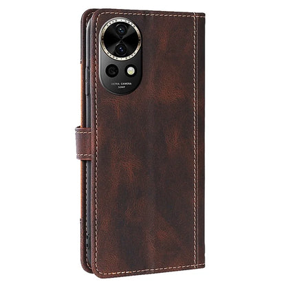 For Huawei nova 12 5G Wallet Case Straw Hat Pattern Stand Leather Phone Cover