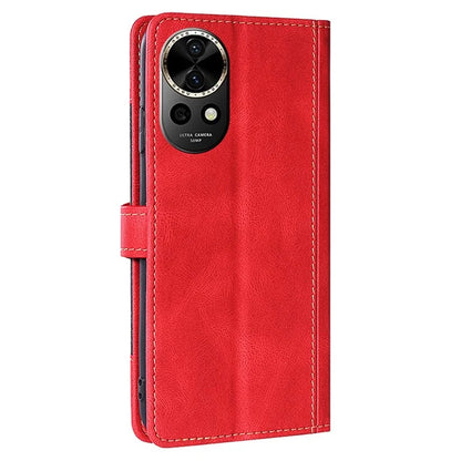 For Huawei nova 12 5G Wallet Case Straw Hat Pattern Stand Leather Phone Cover