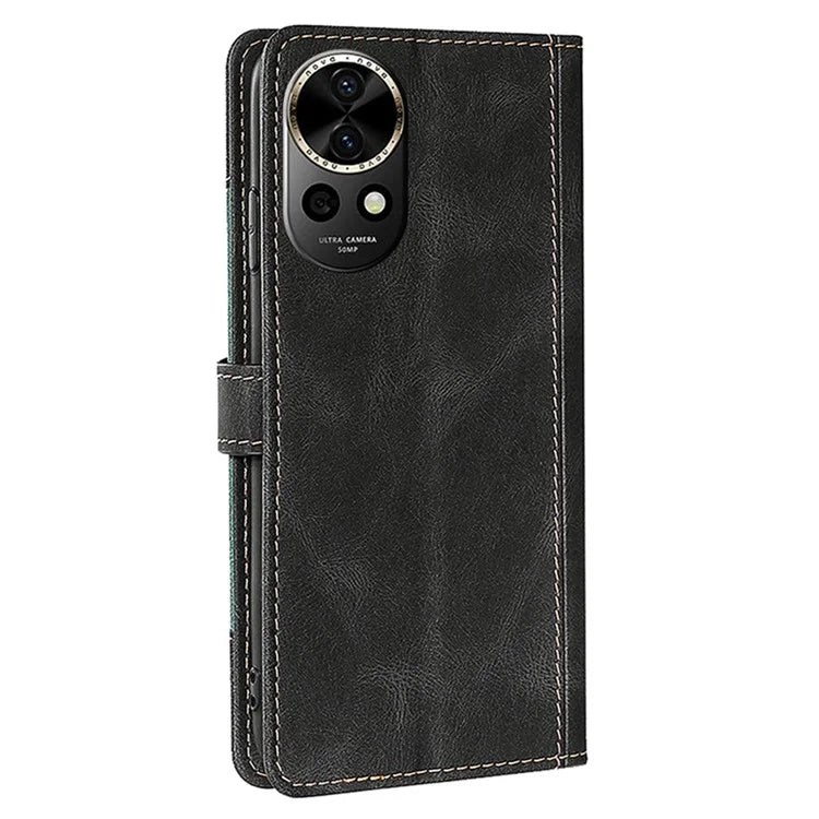 For Huawei nova 12 5G Wallet Case Straw Hat Pattern Stand Leather Phone Cover