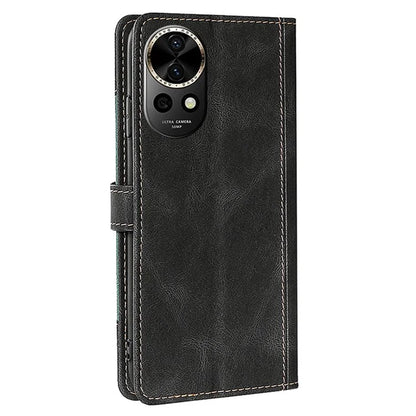 For Huawei nova 12 5G Wallet Case Straw Hat Pattern Stand Leather Phone Cover