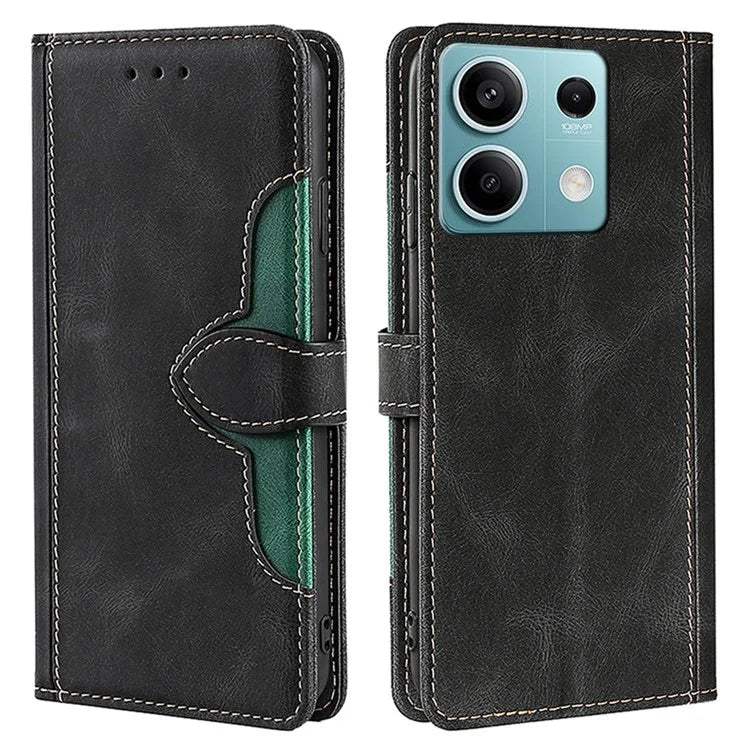 For Xiaomi Redmi Note 13 4G Wallet  Case Leather Phone Cover Straw Hat Pattern