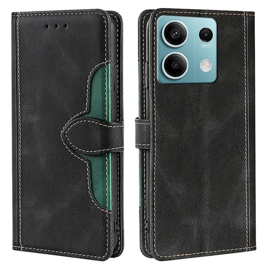 For Xiaomi Redmi Note 13 4G Wallet  Case Leather Phone Cover Straw Hat Pattern