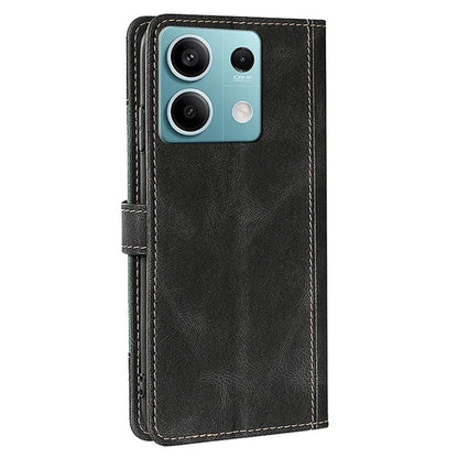 For Xiaomi Redmi Note 13 4G Wallet  Case Leather Phone Cover Straw Hat Pattern