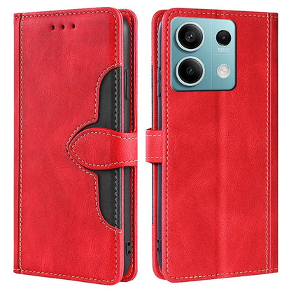 For Xiaomi Redmi Note 13 4G Wallet  Case Leather Phone Cover Straw Hat Pattern