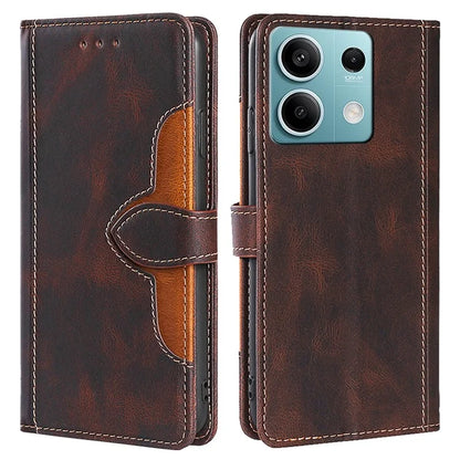 For Xiaomi Redmi Note 13 4G Wallet  Case Leather Phone Cover Straw Hat Pattern