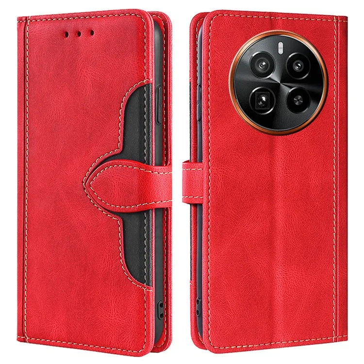 For Realme GT5 Pro 5G Phone Case Straw Hat Pattern Wallet Stand Leather Cover