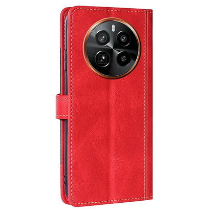 For Realme GT5 Pro 5G Phone Case Straw Hat Pattern Wallet Stand Leather Cover