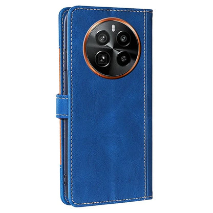 For Realme GT5 Pro 5G Phone Case Straw Hat Pattern Wallet Stand Leather Cover