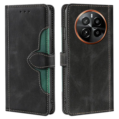 For Realme GT5 Pro 5G Phone Case Straw Hat Pattern Wallet Stand Leather Cover