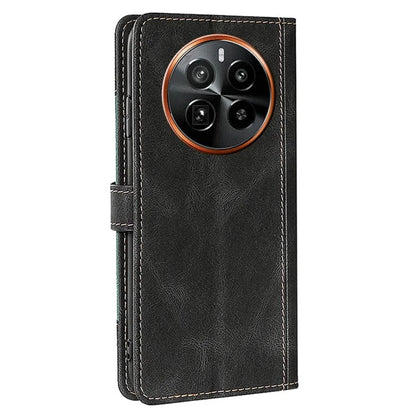 For Realme GT5 Pro 5G Phone Case Straw Hat Pattern Wallet Stand Leather Cover