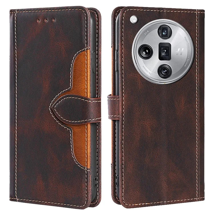 For Oppo Find X7 Ultra Wallet Case Straw Hat Pattern PU Leather Phone Cover