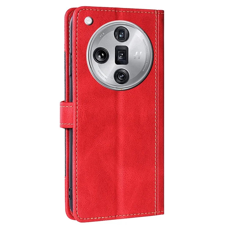 For Oppo Find X7 Ultra Wallet Case Straw Hat Pattern PU Leather Phone Cover