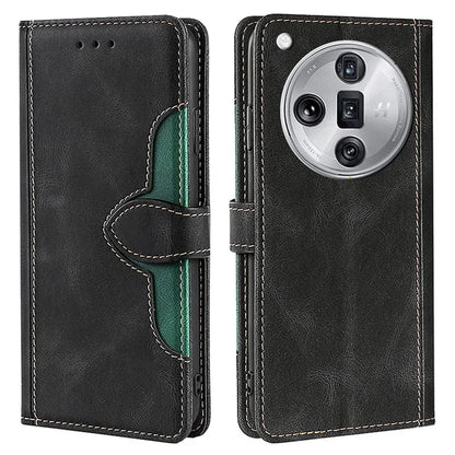 For Oppo Find X7 Ultra Wallet Case Straw Hat Pattern PU Leather Phone Cover