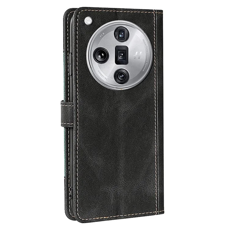 For Oppo Find X7 Ultra Wallet Case Straw Hat Pattern PU Leather Phone Cover