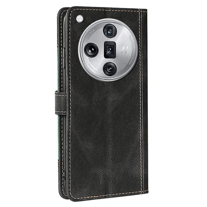 For Oppo Find X7 Ultra Wallet Case Straw Hat Pattern PU Leather Phone Cover