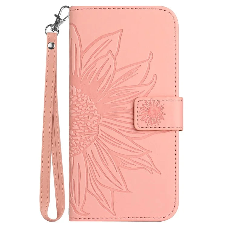 HT04 For vivo Y200e 5G / Y100 5G (Indonesia) / T3 5G (India) / V30 Lite 5G (India) Case Sunflower Leather Wallet Stand Phone Cover