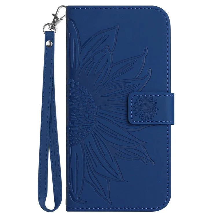 HT04 For vivo Y200e 5G / Y100 5G (Indonesia) / T3 5G (India) / V30 Lite 5G (India) Case Sunflower Leather Wallet Stand Phone Cover
