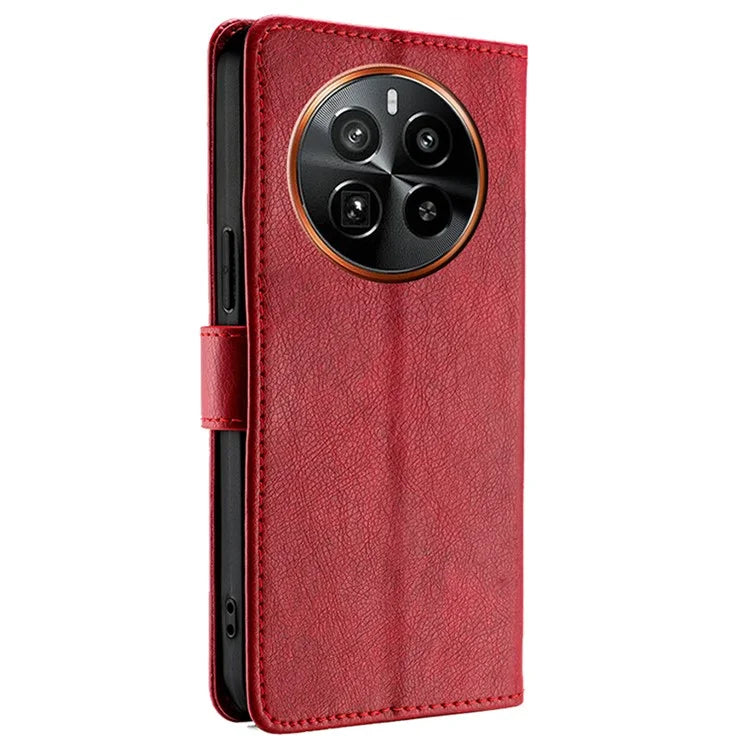 For Realme GT5 Pro 5G Leather Case Zipper Wallet Stand Flip Phone Cover