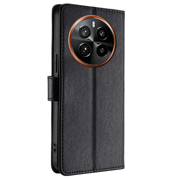 For Realme GT5 Pro 5G Leather Case Zipper Wallet Stand Flip Phone Cover