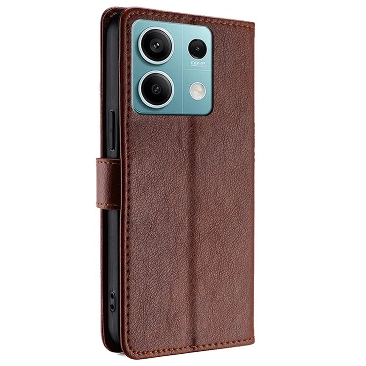 For Xiaomi Redmi Note 13 4G Wallet Case Zipper Pocket Shock-Absorbent Phone Cover