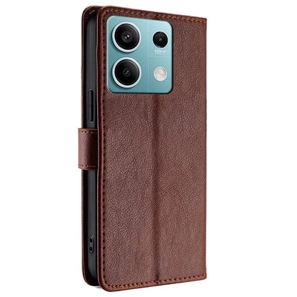 For Xiaomi Redmi Note 13 4G Wallet Case Zipper Pocket Shock-Absorbent Phone Cover