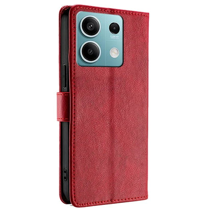 For Xiaomi Redmi Note 13 4G Wallet Case Zipper Pocket Shock-Absorbent Phone Cover