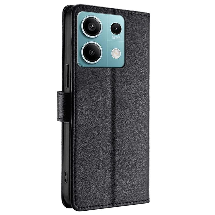 For Xiaomi Redmi Note 13 4G Wallet Case Zipper Pocket Shock-Absorbent Phone Cover