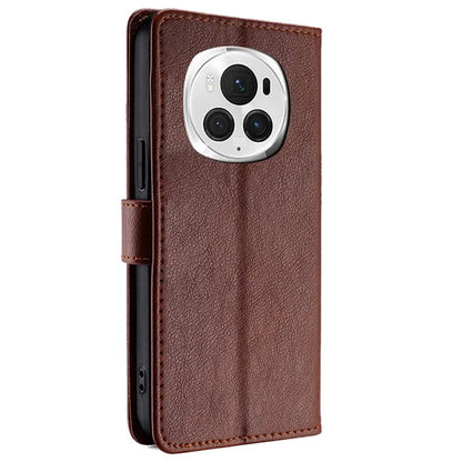 For Honor Magic6 Pro 5G Shockproof Phone Case Zipper Pocket Wallet Leather Cover