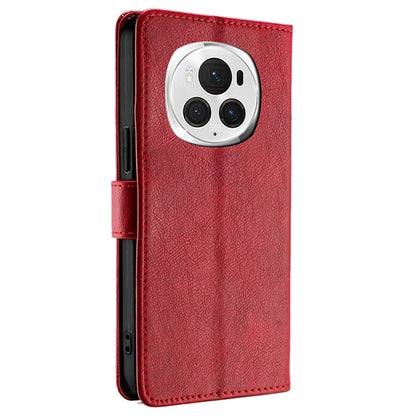 For Honor Magic6 Pro 5G Shockproof Phone Case Zipper Pocket Wallet Leather Cover
