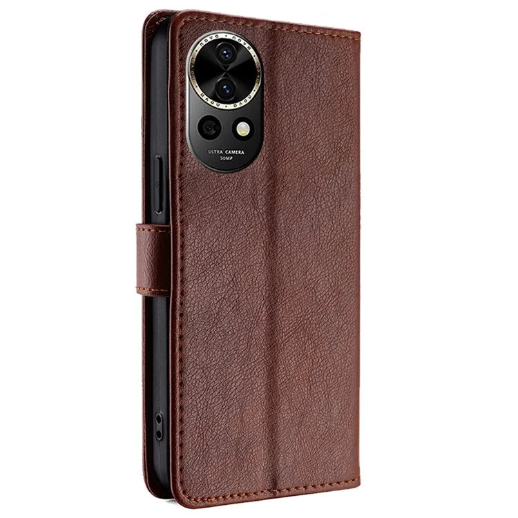 For Huawei nova 12 5G Case PU Leather Zippered Wallet Mobile Phone Stand Cover