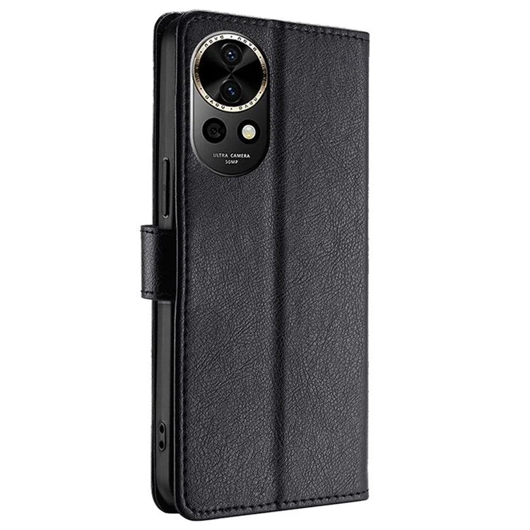 For Huawei nova 12 5G Case PU Leather Zippered Wallet Mobile Phone Stand Cover
