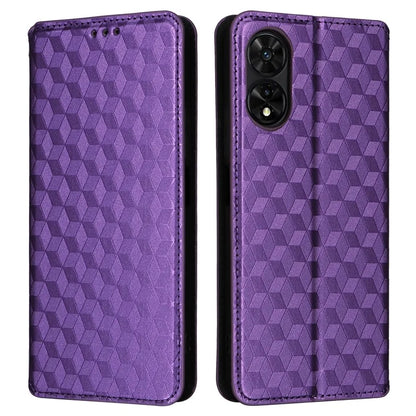 For TCL 50 5G Wallet Case Rhombus Pattern Magnetic Closing Leather Phone Cover
