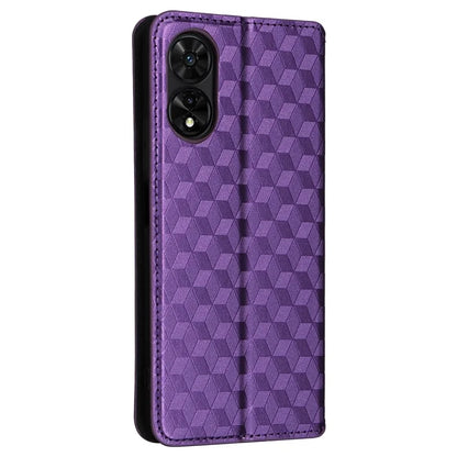 For TCL 50 5G Wallet Case Rhombus Pattern Magnetic Closing Leather Phone Cover