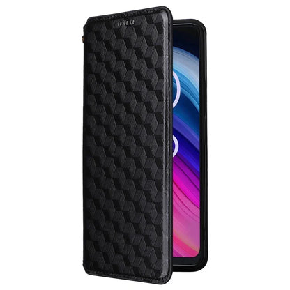For TCL 50 5G Wallet Case Rhombus Pattern Magnetic Closing Leather Phone Cover