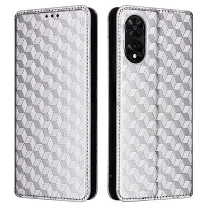 For TCL 50 5G Wallet Case Rhombus Pattern Magnetic Closing Leather Phone Cover