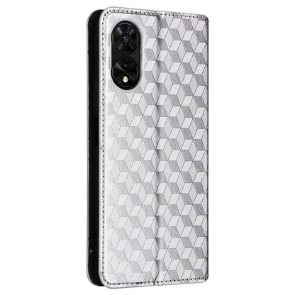 For TCL 50 5G Wallet Case Rhombus Pattern Magnetic Closing Leather Phone Cover