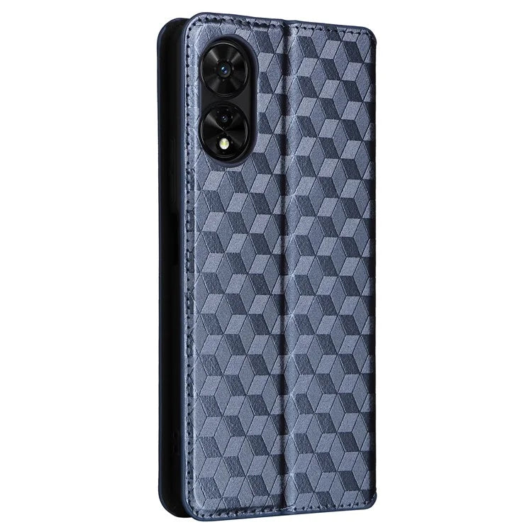 For TCL 50 5G Wallet Case Rhombus Pattern Magnetic Closing Leather Phone Cover
