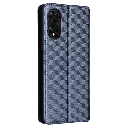 For TCL 50 5G Wallet Case Rhombus Pattern Magnetic Closing Leather Phone Cover