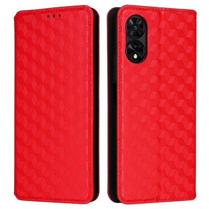 For TCL 50 5G Wallet Case Rhombus Pattern Magnetic Closing Leather Phone Cover