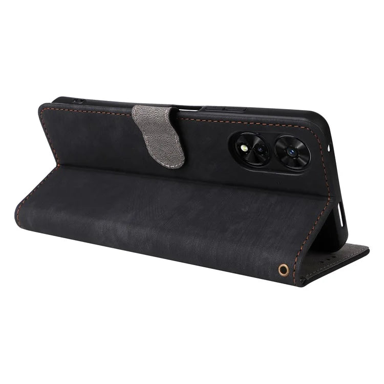 For TCL 50 5G Case RFID Blocking Folio Flip Leather Phone Wallet Cover with Hand Strap