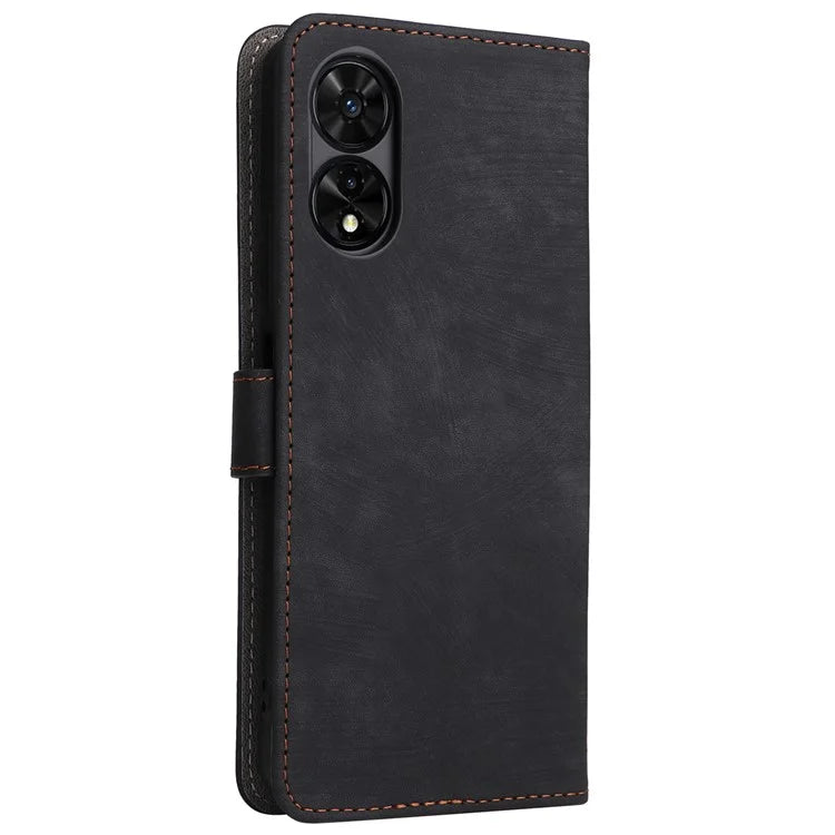 For TCL 50 5G Case RFID Blocking Folio Flip Leather Phone Wallet Cover with Hand Strap